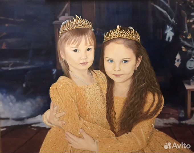 Портрет маслом на холсте, по фото на заказ