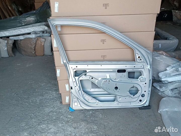 Дверь гранта калина 2 передняя левая серебристый