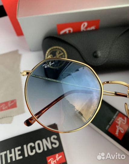 Солнцезащитные очки ray ban Jack голубые