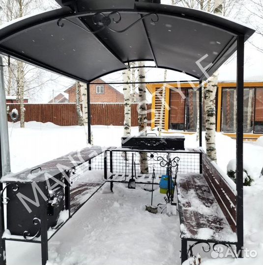 Мангал с крышей