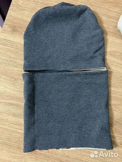 Хлопковая шапка и бафф двусторнний