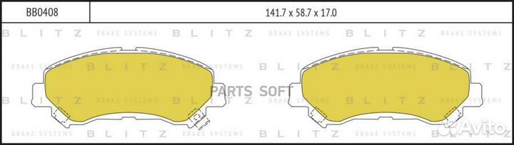 Blitz BB0408 Колодки тормозные дисковые перед