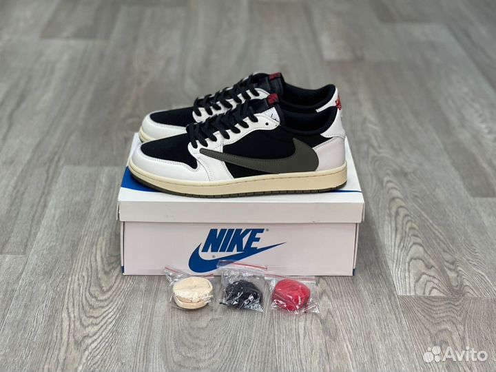 Кроссовки Air Jordan 1 Low Travis Scott Olive