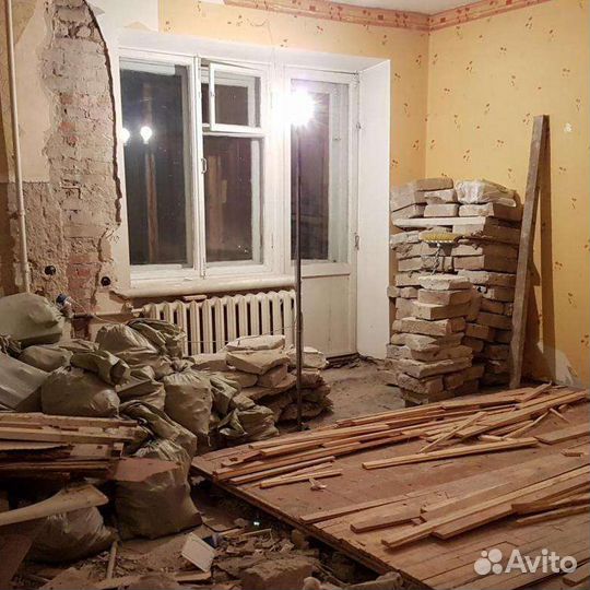 Демонтаж/Дома/Построек/Уборка участка/Вывоз мусора