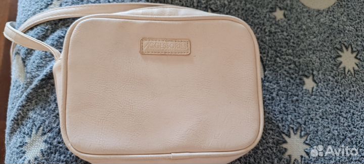 Сумка кожзам пудрового цвета