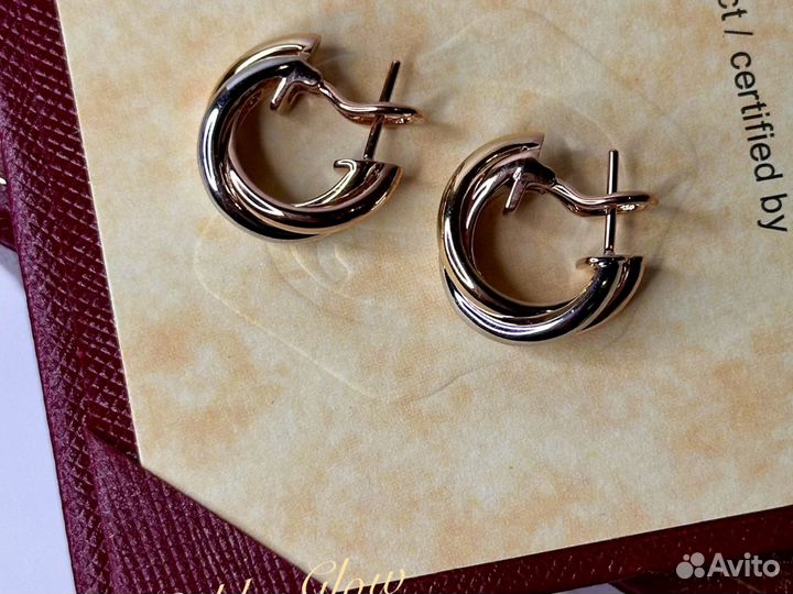 Серьги 18K Cartier Trinity