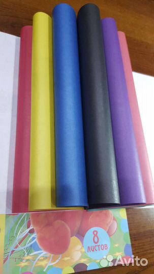 Цветная бумага двусторонняя А4 8 цветов