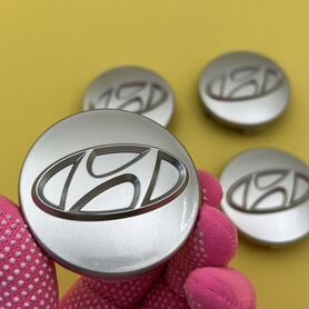 Колпачки 4 шт заглушки на литые диски Hyundai эмбл