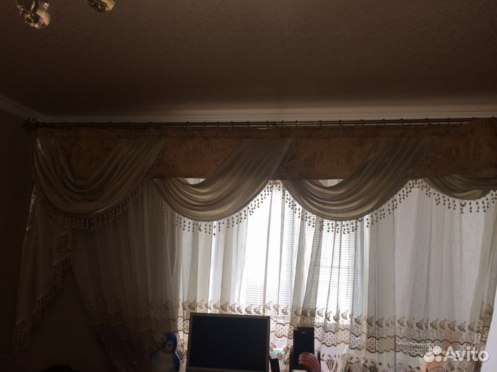 Комплект теневых занавесок с ламбрекеном