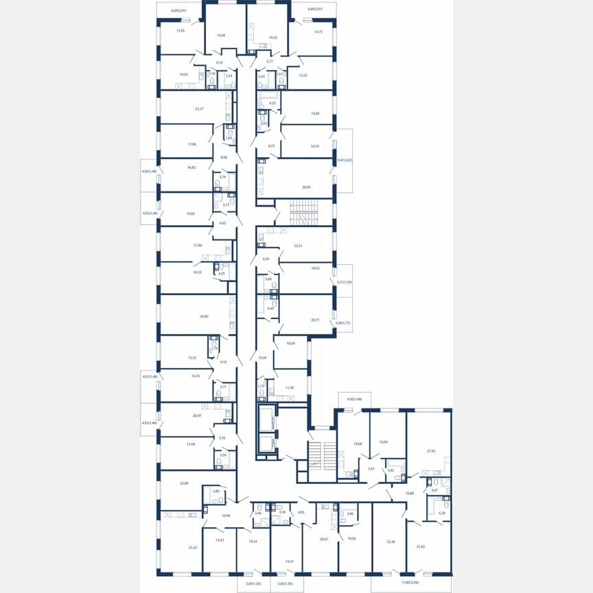3-к. апартаменты, 67 м², 5/5 эт.