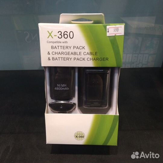 Аккумулятор\зарядный кабель для геймпада xbox 360