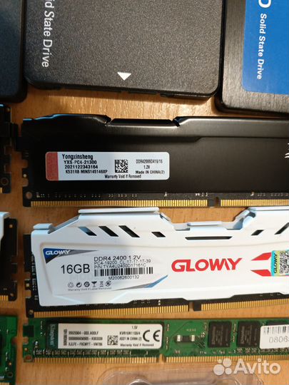 Лот неисправных комплектующих для пк