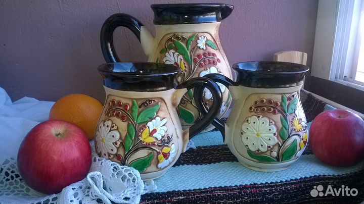 Керамика ручной работы Набор кувшин кружки. Кружка