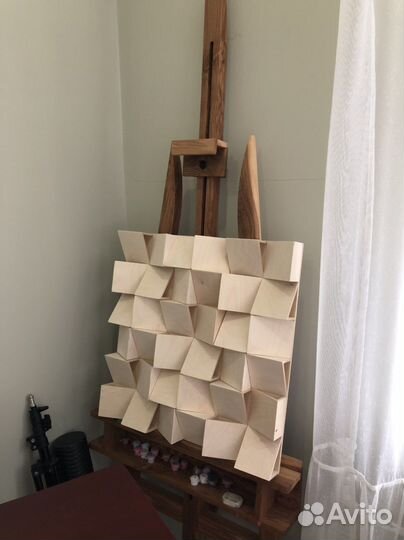 Диффузионная акустическая панель 3d