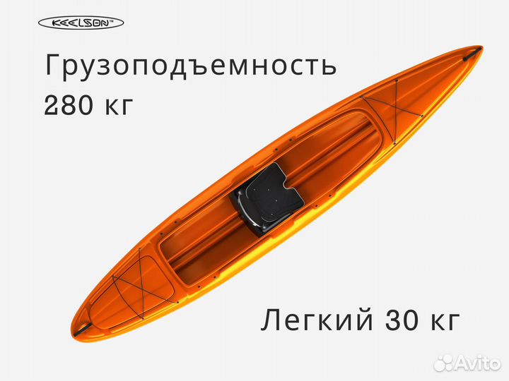 Каяк пластиковый на 1-2 места