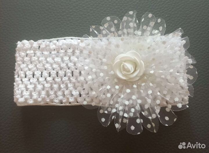 Повязка на голову белая