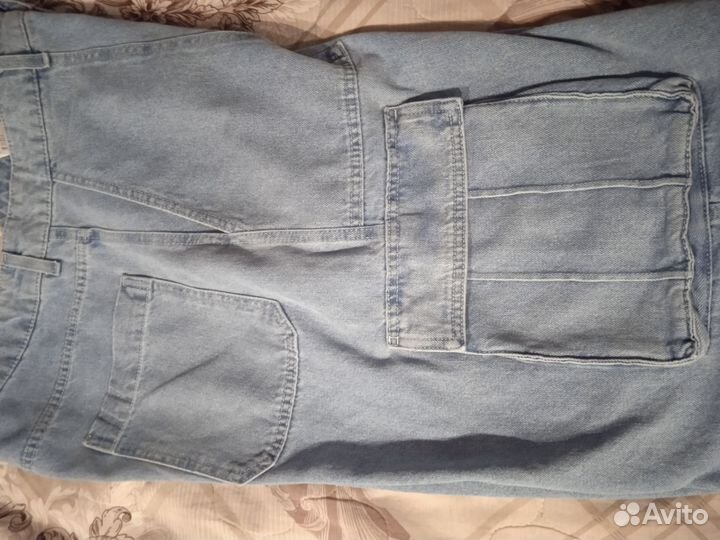 Джинсы широкие карго