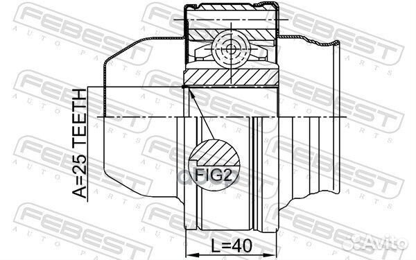 Шрус карданного вала 25x86 2011-grchshaf Febest