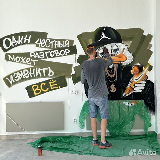 Граффити оформление на стены