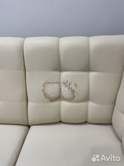 Кожаный угловой диван бу