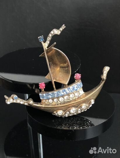 Серебряная Брошь Coro Craft Sterling Винтаж США
