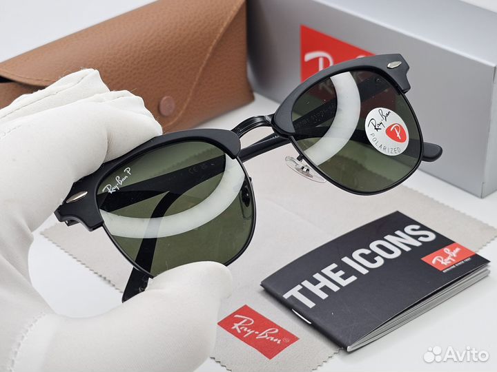 Очки Ray Ban 3016 Clubmaster Polarized Стекло