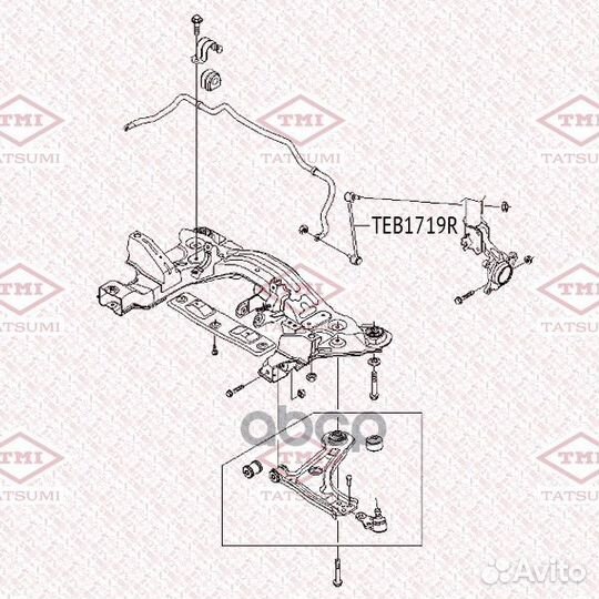 TEB1719R тяга стабилизатора передняя прав. CHE