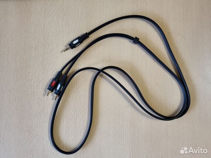 Кабель jack 3.5 - 2 RCA (тюльпана) 1.5м