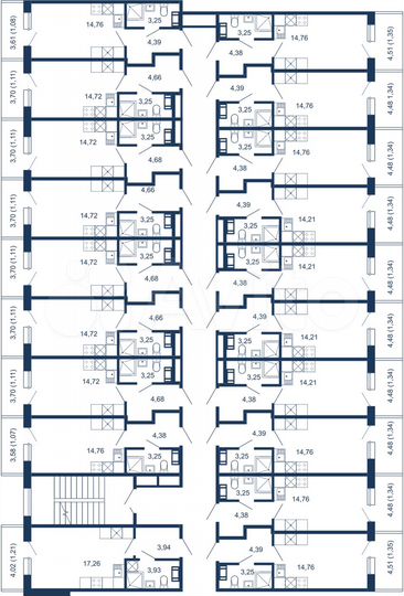 Апартаменты-студия, 23,7 м², 4/5 эт.
