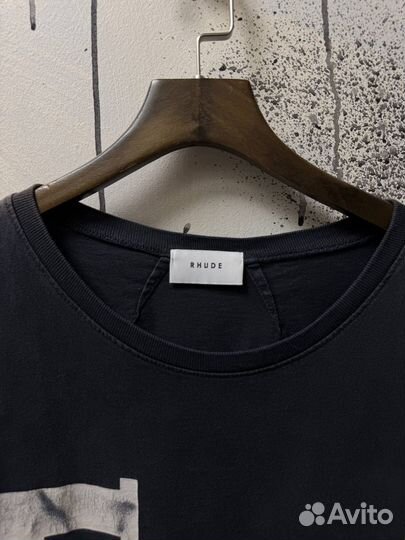 Футболка Rhude Black Logo Classic Оригинал