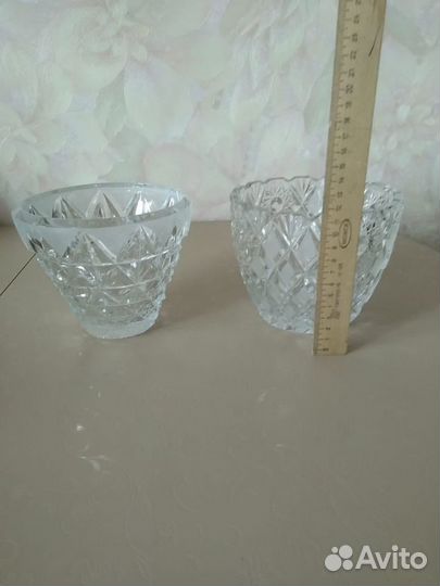 Хрусталь ссср. Конфетница, ваза, рог изобилия