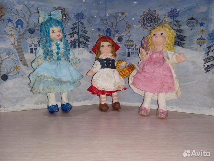 Ватные елочные игрушки