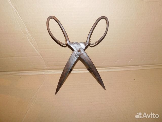 Старинные, кованные портняжные ножницы ри-нэп
