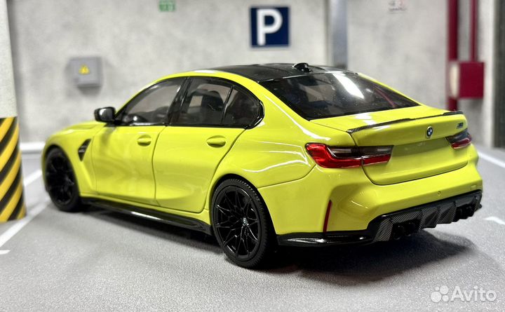 Модель Bmw M3 G80 2020 Yellow Minichamps 1:18