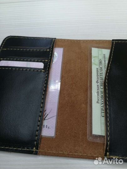 Обложка на паспорт и документы новая, кожанная