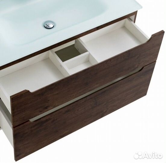 Тумба с раковиной BelBagno Etna H60-100-BB1010/465-LV-VTR-BO Rovere Moro