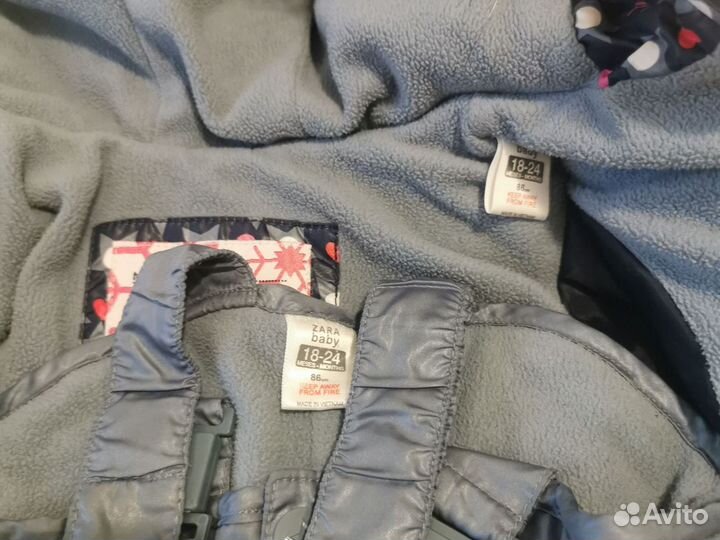 Зимний костюм для девочки 86 zara
