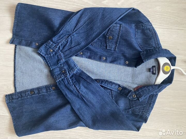 Джинсовая рубашка для мальчика 116