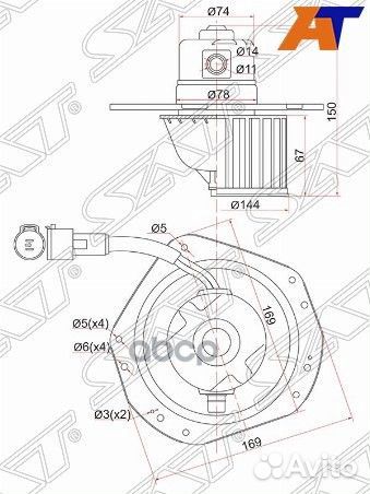 Мотор отопителя салона Daewoo Nexia 94-16 ST-96