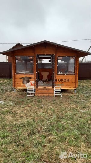 Гибкие окна пвх для беседки