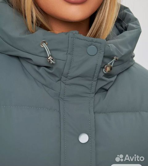 Пуховик зимний оверсайз женский размер 48