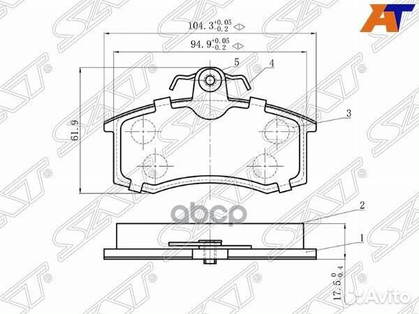 Колодки тормозные перед datsun ON-DO/lada grant