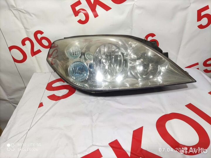 Фара правая Nissan primera P12 Рестал Синее стекло