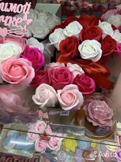 Цветы из мыльных роз