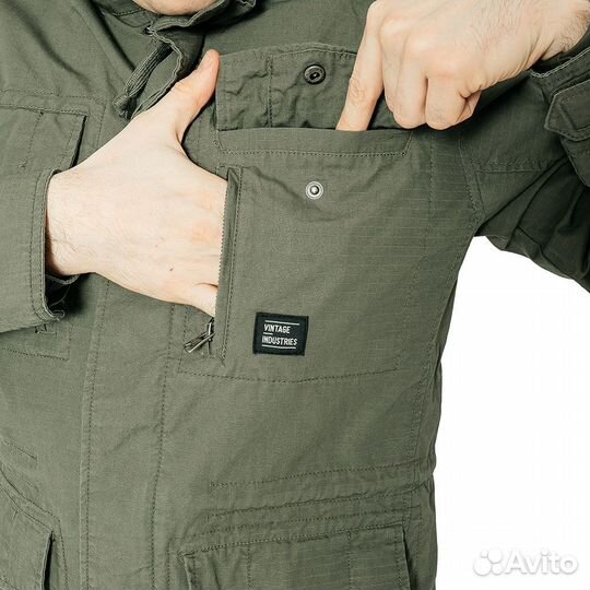 22718 Куртка Vintage Industries Cranford olive dra