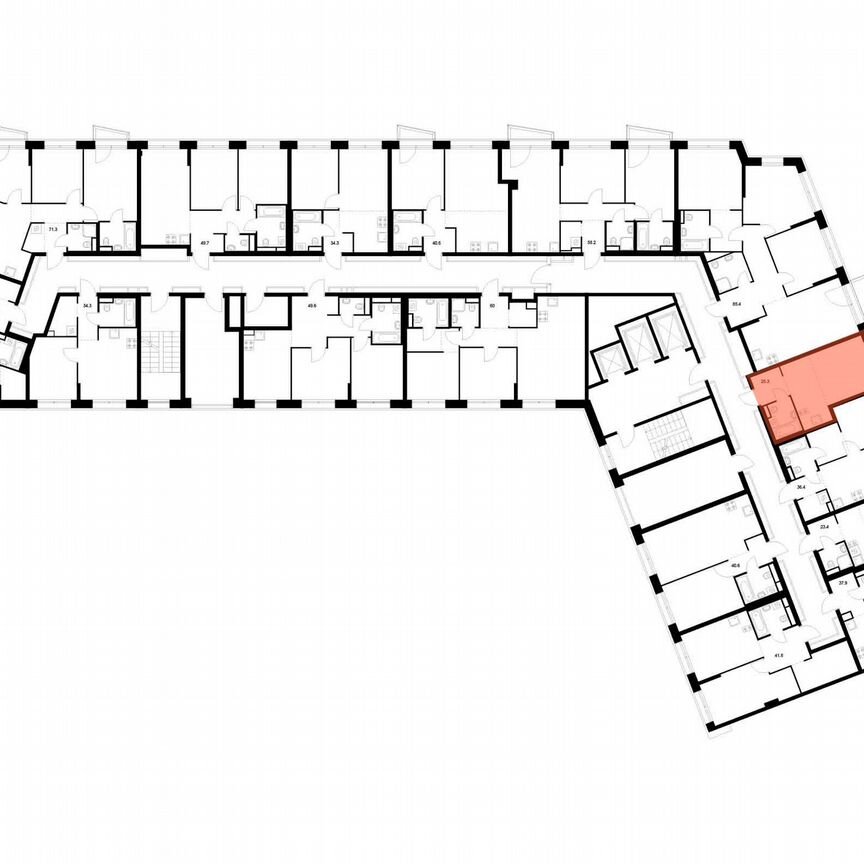 Квартира-студия, 25,3 м², 7/18 эт.