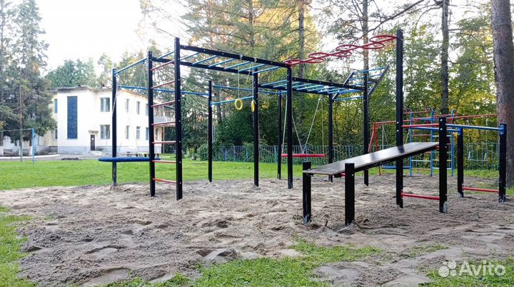 Турники, брусья, качели