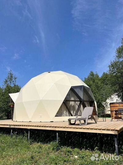 Шатер всесезонный, геодезический купол диаметр 7м