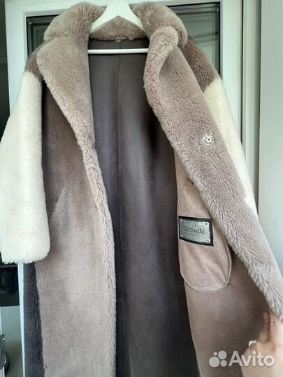 Шуба из натуральной овечьей шерсти