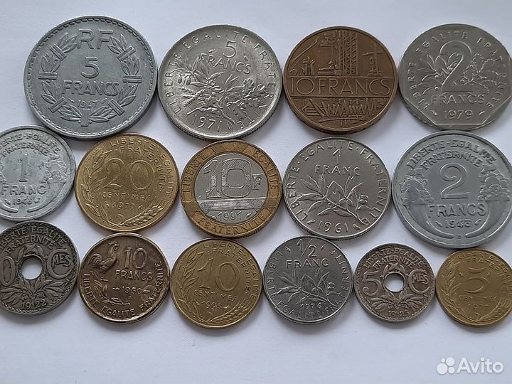 Монеты Великобритании, Франции, Японии, юар, Кении